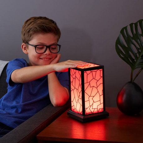 Tech Gift - Connect Lamps, Young Boy with lamp overhand